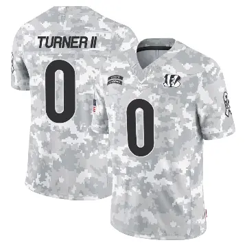 ＃0 Men's DJ Turner II Arctic Camo Limited Cincinnati Bengals 2024 Salute to Service Jersey