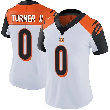＃0 Women's DJ Turner II White Limited Cincinnati Bengals Vapor Untouchable Jersey
