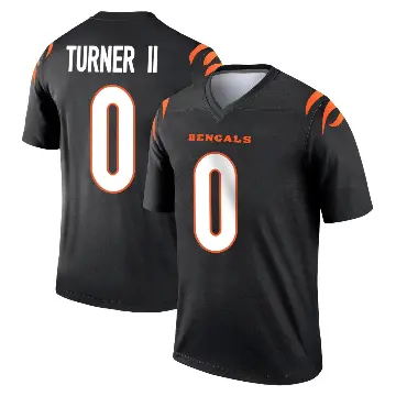 ＃0 Youth DJ Turner II Black Legend Cincinnati Bengals Jersey