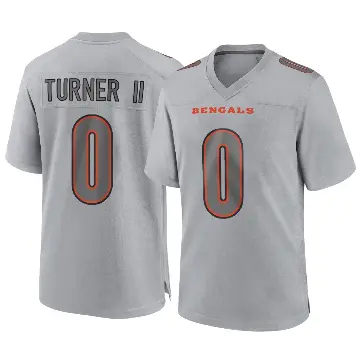 ＃0 Youth DJ Turner II Gray Game Cincinnati Bengals Atmosphere Fashion Jersey