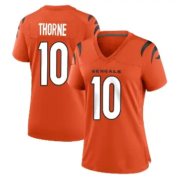 ＃10 Women's Payton Thorne Orange Game Cincinnati Bengals Jersey