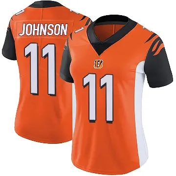 ＃11 Women's Josh Johnson Orange Limited Cincinnati Bengals Vapor Untouchable Jersey