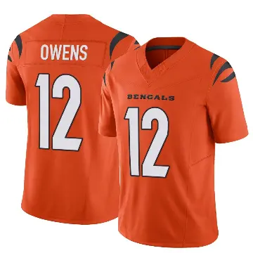 ＃12 Youth Rashod Owens Orange Limited Cincinnati Bengals Vapor F.U.S.E. Jersey