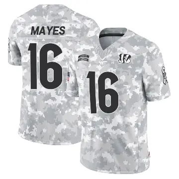 ＃16 Men's Jamoi Mayes Arctic Camo Limited Cincinnati Bengals 2024 Salute to Service Jersey