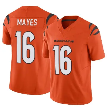 ＃16 Men's Jamoi Mayes Orange Limited Cincinnati Bengals Vapor F.U.S.E. Jersey