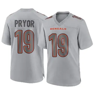 ＃19 Men's Kendric Pryor Gray Game Cincinnati Bengals Atmosphere Fashion Jersey