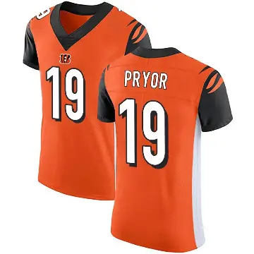 ＃19 Men's Kendric Pryor Orange Elite Cincinnati Bengals Alternate Vapor Untouchable Jersey