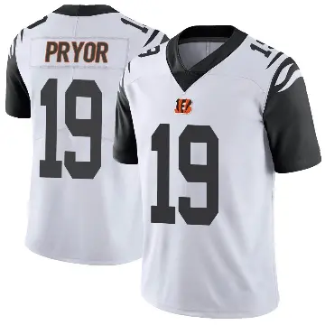 ＃19 Men's Kendric Pryor White Limited Cincinnati Bengals Color Rush Vapor Untouchable Jersey