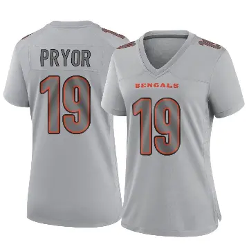 ＃19 Women's Kendric Pryor Gray Game Cincinnati Bengals Atmosphere Fashion Jersey