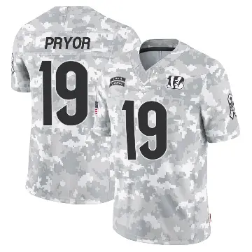 ＃19 Youth Kendric Pryor Arctic Camo Limited Cincinnati Bengals 2024 Salute to Service Jersey