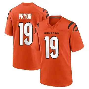 ＃19 Youth Kendric Pryor Orange Game Cincinnati Bengals Jersey