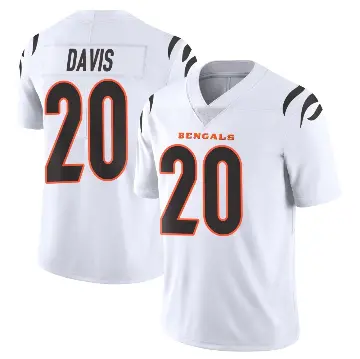 ＃20 Men's Tacario Davis White Limited Cincinnati Bengals Vapor Untouchable Jersey