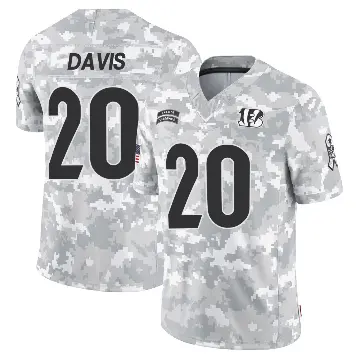 ＃20 Youth Tacario Davis Arctic Camo Limited Cincinnati Bengals 2024 Salute to Service Jersey