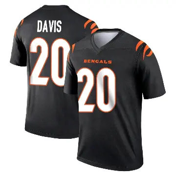 ＃20 Youth Tacario Davis Black Legend Cincinnati Bengals Jersey