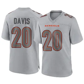 ＃20 Youth Tacario Davis Gray Game Cincinnati Bengals Atmosphere Fashion Jersey