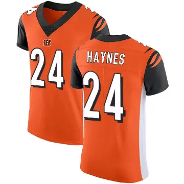 ＃24 Men's Jamal Haynes Orange Elite Cincinnati Bengals Alternate Vapor Untouchable Jersey