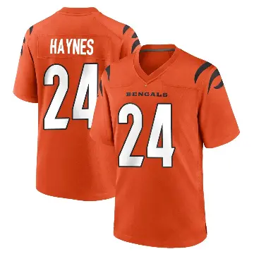 ＃24 Men's Jamal Haynes Orange Game Cincinnati Bengals Jersey