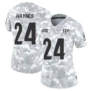 ＃24 Women's Jamal Haynes Arctic Camo Limited Cincinnati Bengals 2024 Salute to Service Jersey