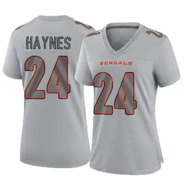 ＃24 Women's Jamal Haynes Gray Game Cincinnati Bengals Atmosphere Fashion Jersey