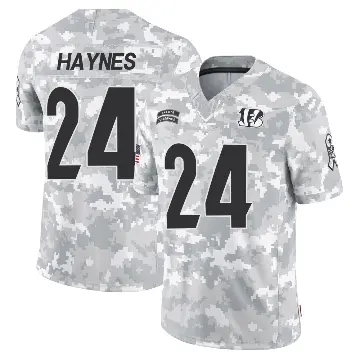 ＃24 Youth Jamal Haynes Arctic Camo Limited Cincinnati Bengals 2024 Salute to Service Jersey