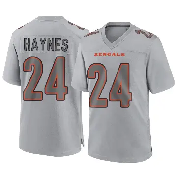 ＃24 Youth Jamal Haynes Gray Game Cincinnati Bengals Atmosphere Fashion Jersey