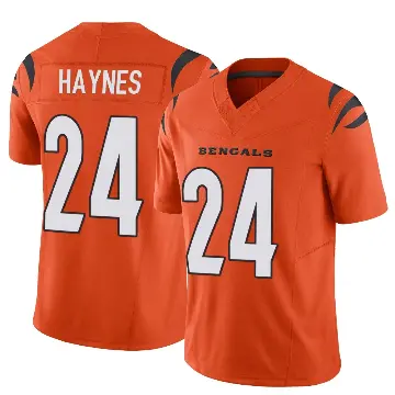 ＃24 Youth Jamal Haynes Orange Limited Cincinnati Bengals Vapor F.U.S.E. Jersey