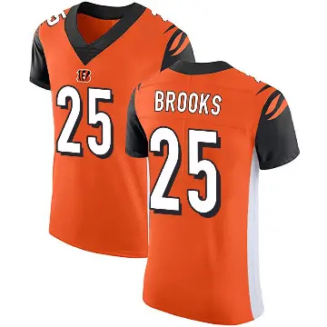 ＃25 Men's Tahj Brooks Orange Elite Cincinnati Bengals Alternate Vapor Untouchable Jersey