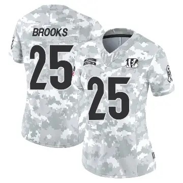 ＃25 Women's Tahj Brooks Arctic Camo Limited Cincinnati Bengals 2024 Salute to Service Jersey
