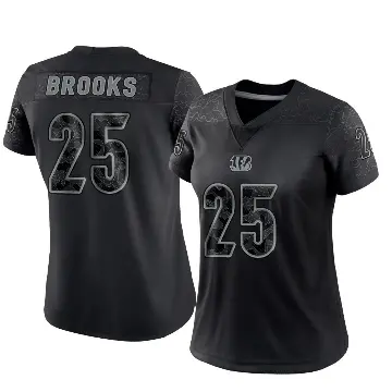 ＃25 Women's Tahj Brooks Black Limited Cincinnati Bengals Reflective Jersey