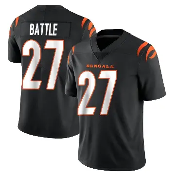 ＃27 Men's Jordan Battle Black Limited Cincinnati Bengals Team Color Vapor Untouchable Jersey