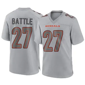＃27 Men's Jordan Battle Gray Game Cincinnati Bengals Atmosphere Fashion Jersey
