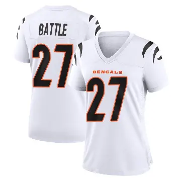 ＃27 Women's Jordan Battle White Game Cincinnati Bengals Jersey
