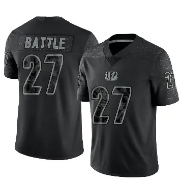 ＃27 Youth Jordan Battle Black Limited Cincinnati Bengals Reflective Jersey