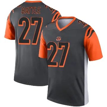 ＃27 Youth Jordan Battle Legend Cincinnati Bengals Silver Jersey