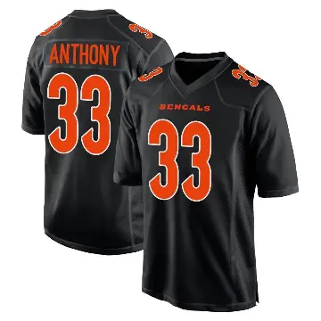 ＃33 Men's Daijahn Anthony Black Game Cincinnati Bengals Fashion Jersey