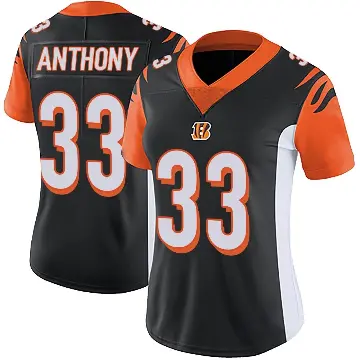 ＃33 Women's Daijahn Anthony Black Limited Cincinnati Bengals Team Color Vapor Untouchable Jersey