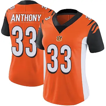 ＃33 Women's Daijahn Anthony Orange Limited Cincinnati Bengals Vapor Untouchable Jersey