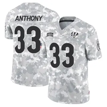 ＃33 Youth Daijahn Anthony Arctic Camo Limited Cincinnati Bengals 2024 Salute to Service Jersey