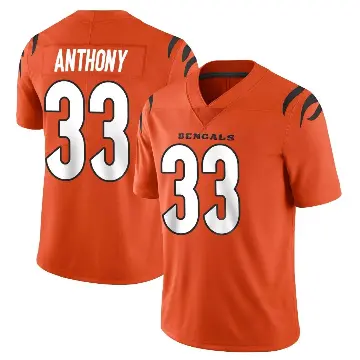 ＃33 Youth Daijahn Anthony Orange Limited Cincinnati Bengals Vapor Untouchable Jersey