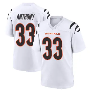＃33 Youth Daijahn Anthony White Game Cincinnati Bengals Jersey