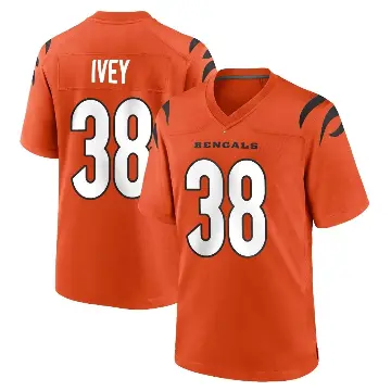 ＃38 Men's DJ Ivey Orange Game Cincinnati Bengals Jersey