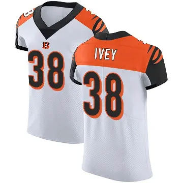 ＃38 Men's DJ Ivey White Elite Cincinnati Bengals Vapor Untouchable Jersey