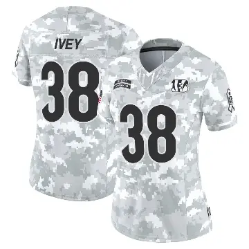 ＃38 Women's DJ Ivey Arctic Camo Limited Cincinnati Bengals 2024 Salute to Service Jersey