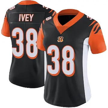 ＃38 Women's DJ Ivey Black Limited Cincinnati Bengals Team Color Vapor Untouchable Jersey