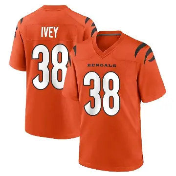 ＃38 Youth DJ Ivey Orange Game Cincinnati Bengals Jersey
