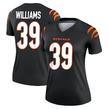 ＃39 Women's Jarveon Williams Black Legend Cincinnati Bengals Jersey