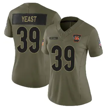 ＃39 Women's Russ Yeast Olive Limited Cincinnati Bengals 2025 Salute to Service Jersey