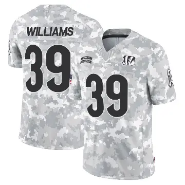 ＃39 Youth Jarveon Williams Arctic Camo Limited Cincinnati Bengals 2024 Salute to Service Jersey