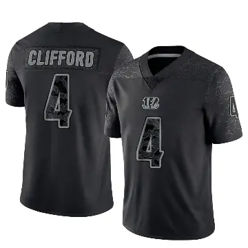 ＃4 Men's Sean Clifford Black Limited Cincinnati Bengals Reflective Jersey