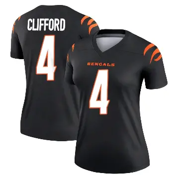 ＃4 Women's Sean Clifford Black Legend Cincinnati Bengals Jersey